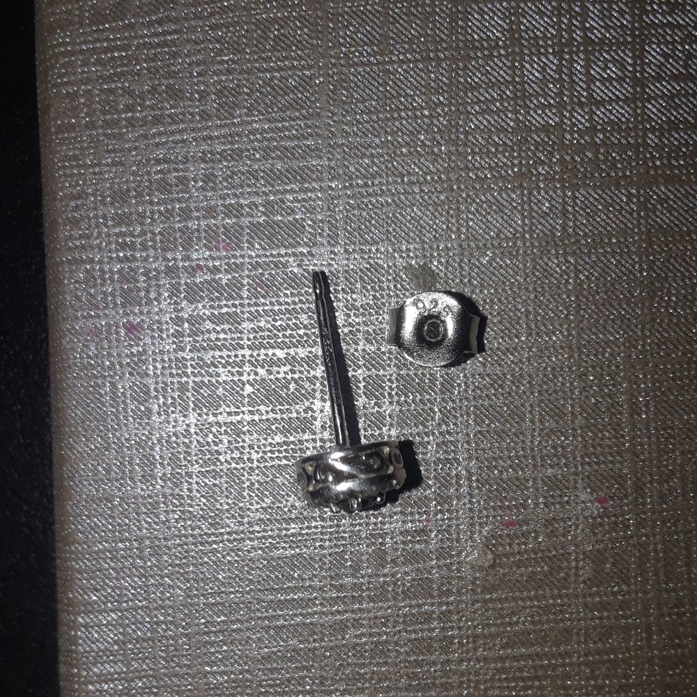 Black diamond cluster earring😍925 silver